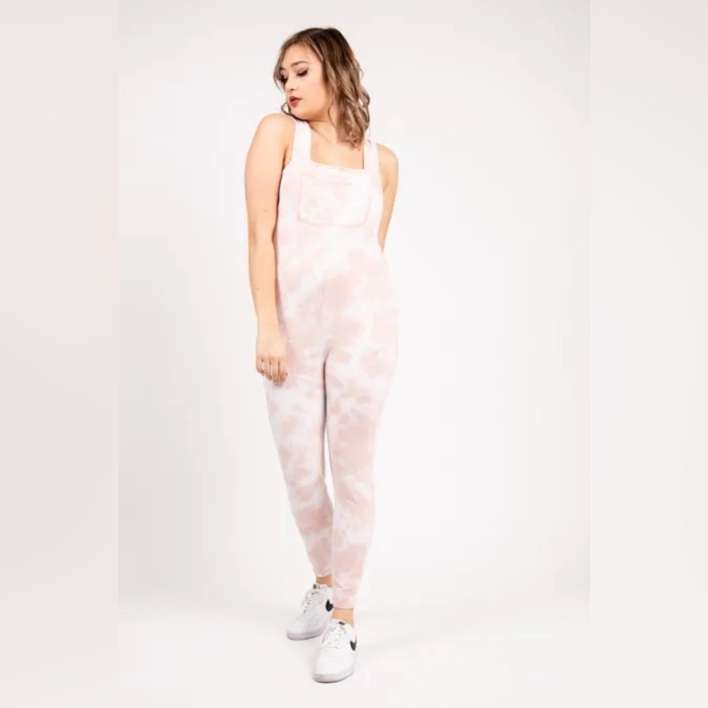 *SOLD* Smash & tess pink tie dye romperalls